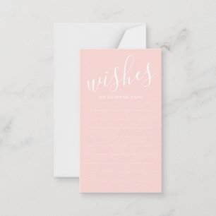 Modern Blush Pink Wedding Advice and Wishes