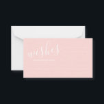 Modern Blush Pink Wedding Advice and Wishes Card<br><div class="desc">Modern Blush Pink Wedding Advice and Wishes Cards
featuring title in white modern script font style on pink background.</div>