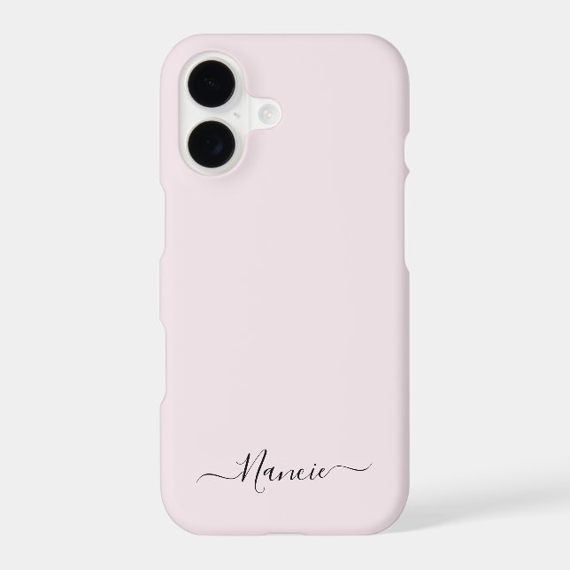 Modern Blush Pink with Script Custom Name Samsung Galaxy S21 Ultra Case (Back)