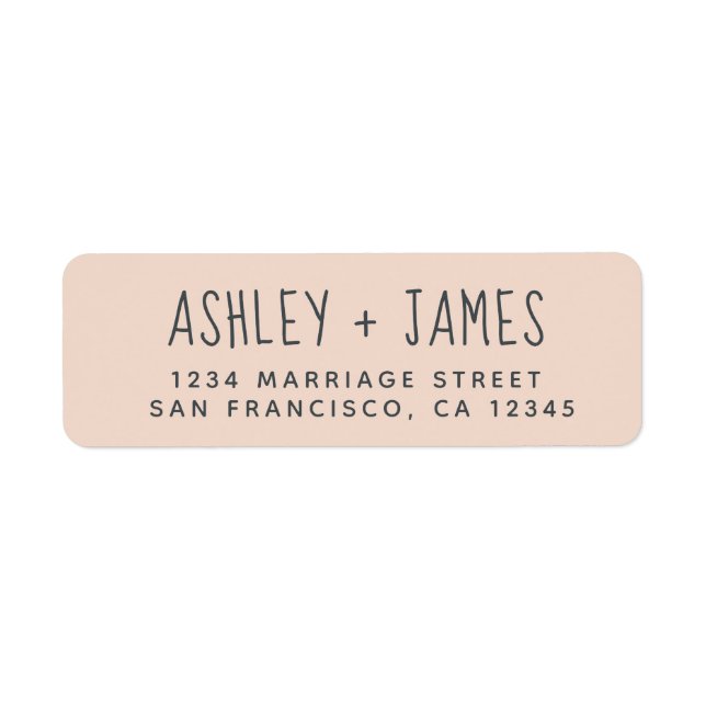 Modern Blush Return Address (Front)
