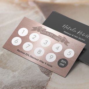 Modern Blush Rose Gold Beauty Salon Loyalty