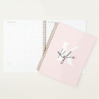 Modern Blush Rose Personalised Monogram Name -