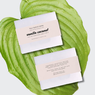Modern blush soap packaging ingredients wrap label invitation belly band