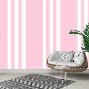 Modern Blush: Vertical Stripe Peel and Stick Wallpaper