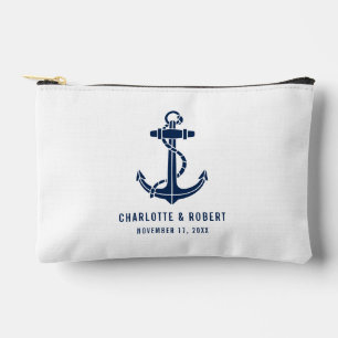 Modern Boat Anchor Beach Wedding Favour Accessory Pouch