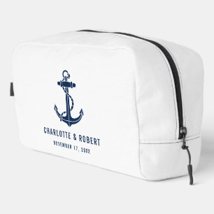 Modern Boat Anchor Beach Wedding Favour Dopp Kit
