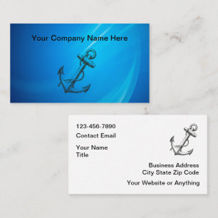 Modern Boat Anchor Nautical Business Cards