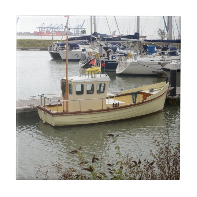 Modern Boat Traditional Style Tile (Front)
