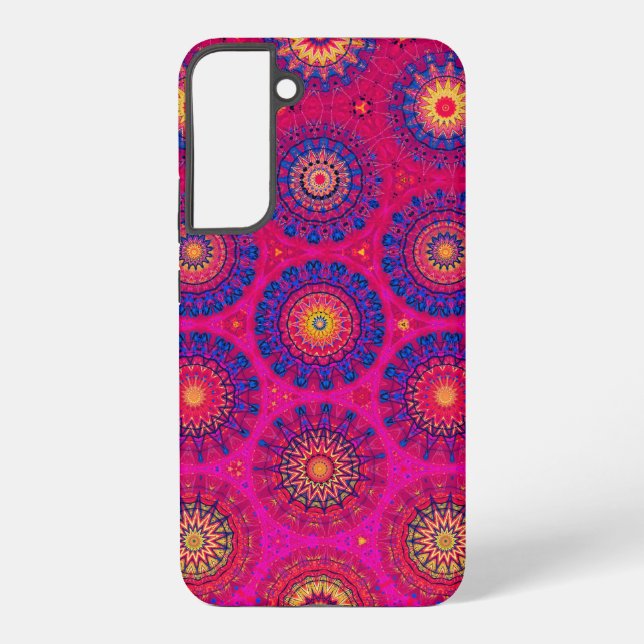 Modern Bobo Red Purple Yellow Geometric Samsung Galaxy S22+ Case (Back)