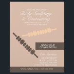 Modern Body Contouring Body Sculpting Massage Flyer<br><div class="desc">Body Contouring & Body Sculpting for Massage Therapist -Wood Therapy Flyer</div>