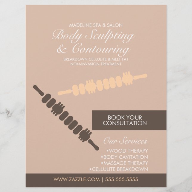 Modern Body Contouring Body Sculpting Massage Flyer (Front)