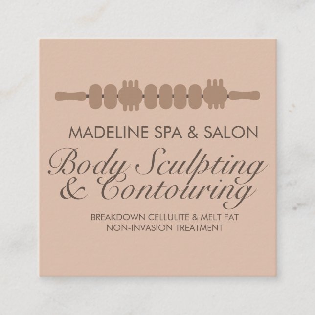 Modern Body Contouring Body Sculpting Massage   Square Business Card (Front)