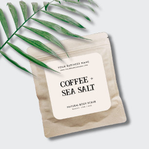 Modern body scrub elegant neutral product label
