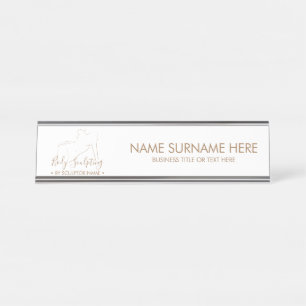 Modern Body sculpt contour SUN tanning Desk Name Plate