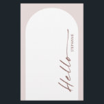 Modern Bohemian Arch Wedding menu card with name<br><div class="desc">Designed to coordinate with our Modern Boho Arch Collection, this modern menu card features the trendy & popular arch in white on beige pink background, paired with script font. For more advanced customisation of this design, e.g. changing layout, font or text size please click the "CUSTOMIZE" button above. Please contact...</div>