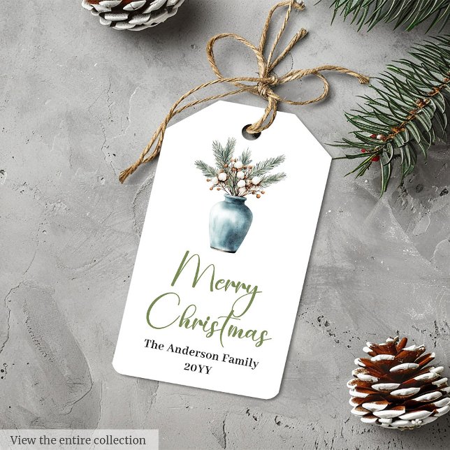 Modern Bohemian Botanical Christmas Gift Tag (Modern Bohemian Botanical Christmas Gift Tag

)