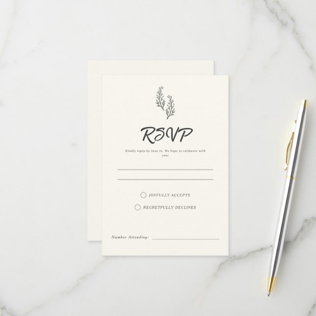 Modern Bohemian Desert Romance | RSVP Card (Front/Back In Situ)