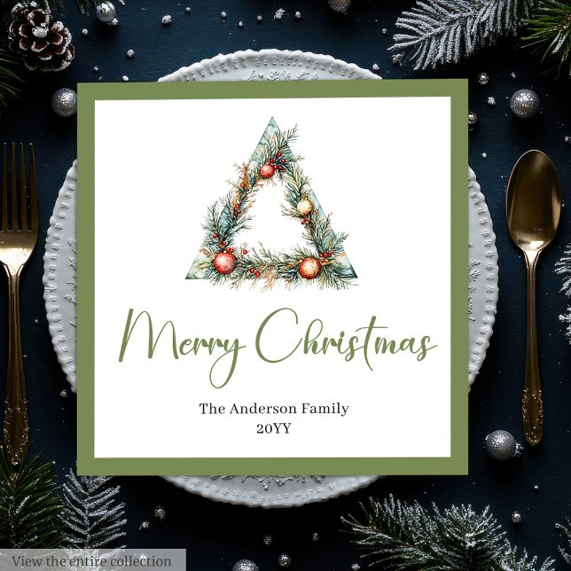 Modern Bohemian Earthy Neutral Christmas Napkins (Modern Bohemian Earthy Neutral Christmas Table Napkins)