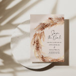 Modern bohemian natural pampas grass wedding invitation<br><div class="desc">Modern bohemian natural pampas grass wedding invitation. Stunning elegant script text and on trend botanical foliage.</div>