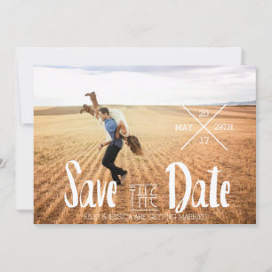 Modern Bohemian Typography   Photo Save The Date