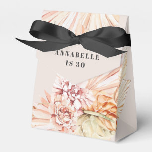 Modern bohemian watercolor floral pastel birthday favour box