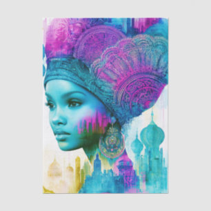 Modern Bohemian Woman Collage FT2L Decoupage Tissue Paper