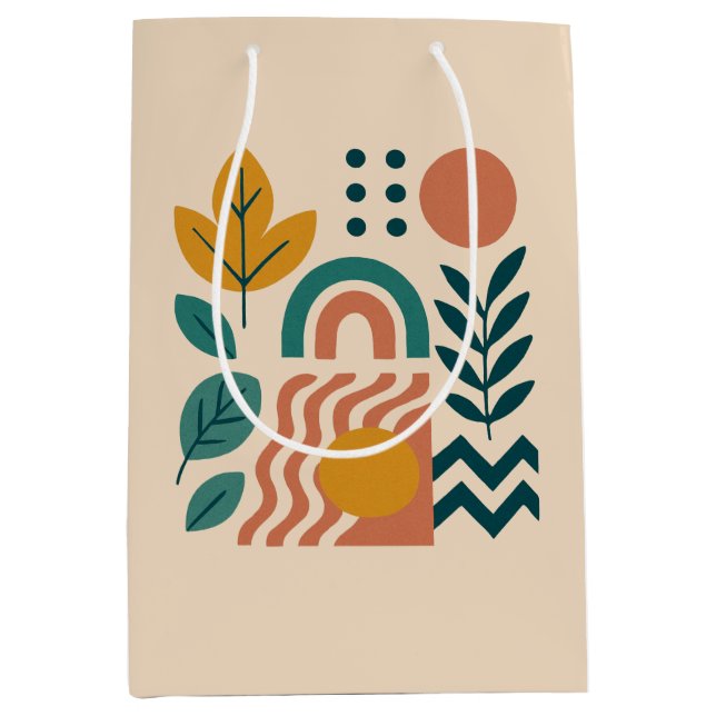 Modern Boho Abstract Nature Wall Art Medium Gift Bag (Front)