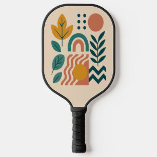 Modern Boho Abstract Nature Wall Art Pickleball Paddle