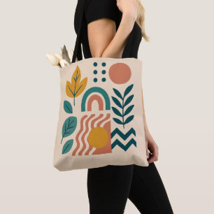 Modern Boho Abstract Nature Wall Art Tote Bag
