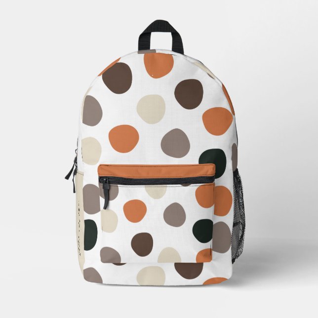 Modern Boho Abstract Pattern Printed Backpack (Front)