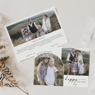 Modern Boho Arch 3 Family Photos Holiday News