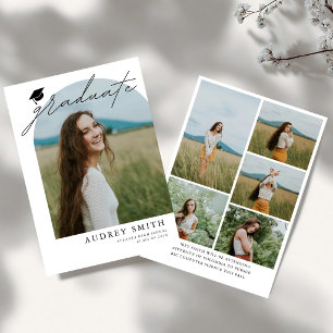 Modern Boho Arch 6 Photos Graduation Announcement