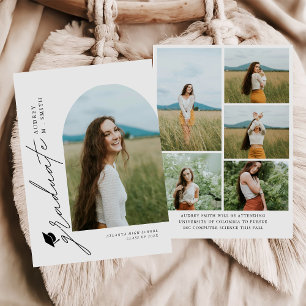 Modern Boho Arch 6 Photos Graduation Announcement
