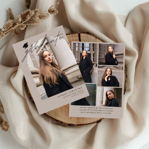Modern Boho Arch 6 Photos Graduation Announcement