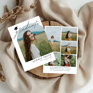 Modern Boho Arch 6 Photos Graduation Announcement