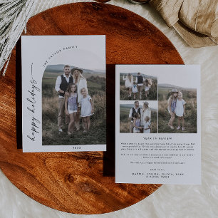 Modern Boho Arch Holiday Photo Year in Review