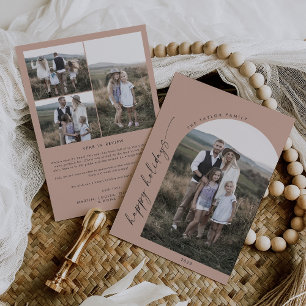 Modern Boho Arch   Salmon Holiday Photo