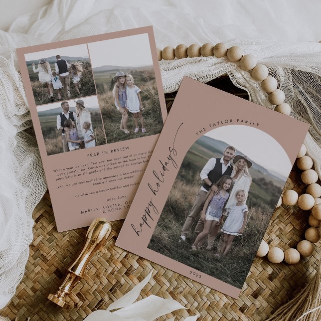 Modern Boho Arch | Salmon Holiday Photo (Creator Uploaded)