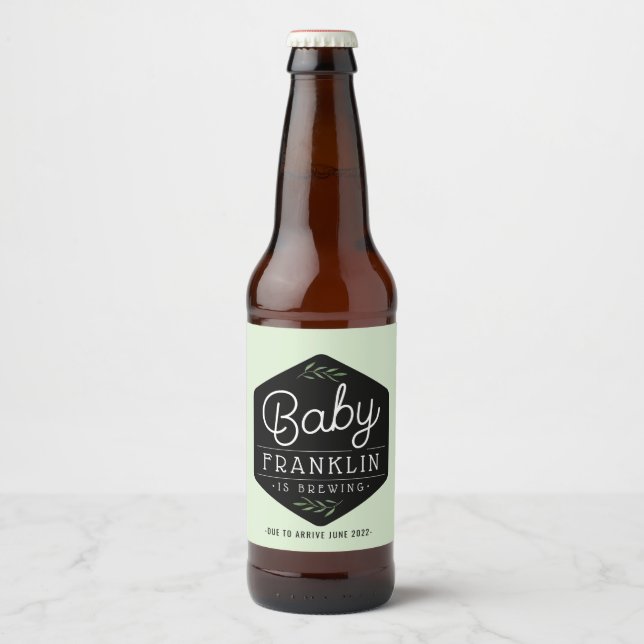 Modern Boho Baby Brewing Beer Labels (Front)