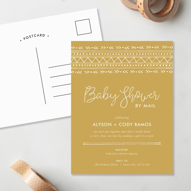 Modern Boho Baby Shower by Mail Invitation (Creator Uploaded)