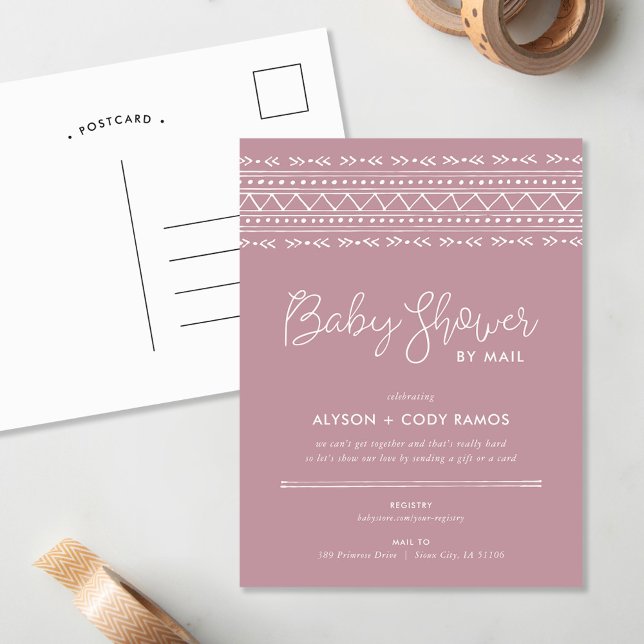 Modern Boho Baby Shower by Mail Invitation (Creator Uploaded)