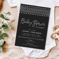 Modern Boho Baby Shower | Charcoal
