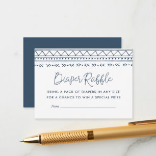 Modern Boho Baby Shower Diaper Raffle Enclosure Card