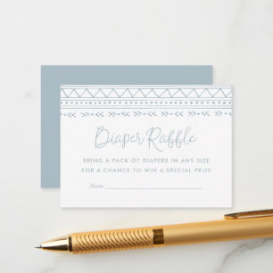 Modern Boho Baby Shower Diaper Raffle Enclosure Card