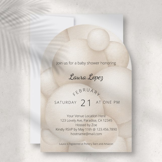 Modern Boho Balloons Baby Shower Invitation (Creator Uploaded)