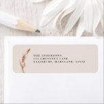 Modern boho barn pampas grass wedding<br><div class="desc">Modern bohemian rustic natural barn pampas grass stylish wedding address label. Modern on trend script text and rust / terracotta /  burnt orange backer.</div>