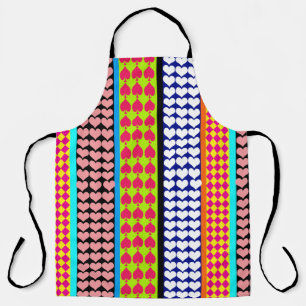 Modern Boho Bohemian Stripes Pattern Design Apron
