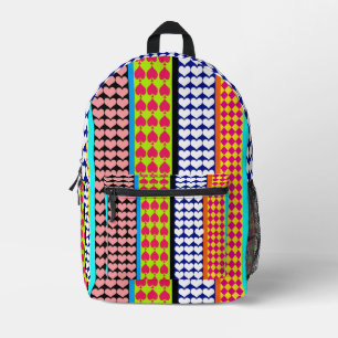 Modern Boho Bohemian Stripes Pattern Design Printed Backpack