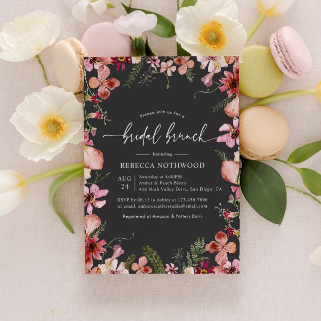 Modern Boho Botanical Floral Bridal Brunch Shower Invitation (Creator Uploaded)
