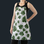 Modern Boho Botanical Leaves Pattern Apron<br><div class="desc">Bring the freshness of nature into your everyday life with our botanical pattern featuring stylized Monstera leaves and organic foliage. This design blends organic aesthetics with a modern, bohemian flair, making it ideal for home textiles, device cases, and fashion accessories. Flexible Design: We’ve created this pattern on a transparent base...</div>
